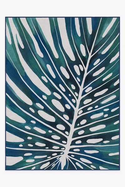 Ruggable Panama Teal Blue Outdoor Rug In Multi
