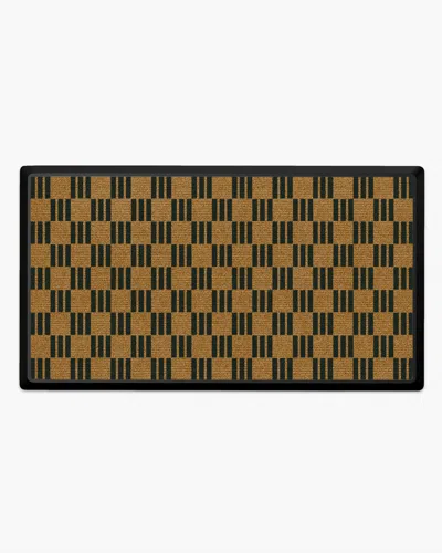 Ruggable Parker Check Large Doormat In Brown
