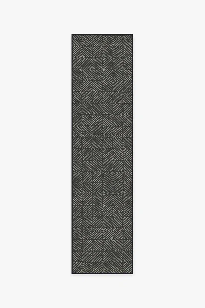 Ruggable Parquet Black Outdoor Rug
