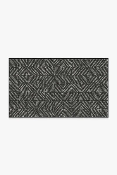 Ruggable Parquet Black Outdoor Rug