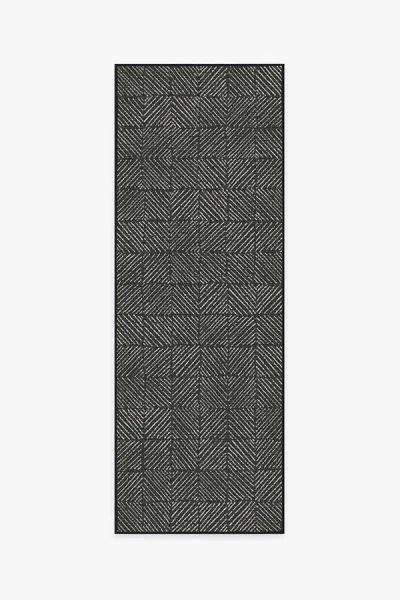 Ruggable Parquet Black Outdoor Rug In Gray