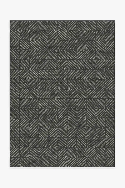 Ruggable Parquet Black Outdoor Rug In Gray
