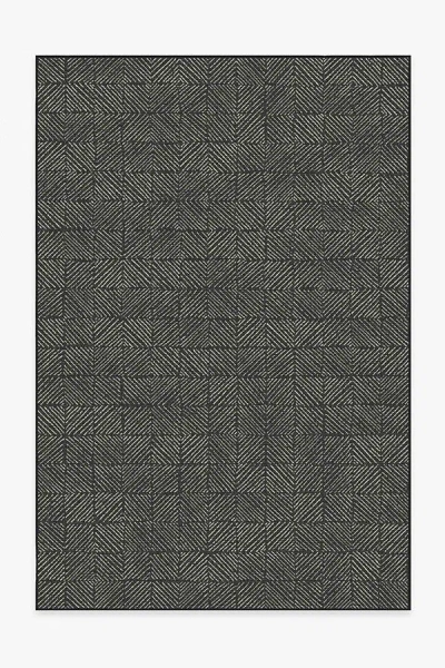 Ruggable Parquet Black Outdoor Rug In Gray