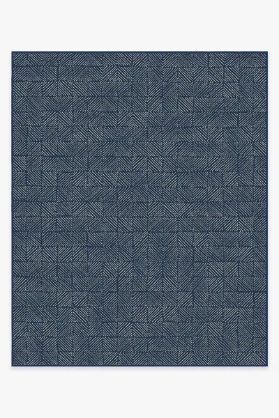 Ruggable Parquet Navy Outdoor Rug In Blue