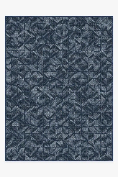 Ruggable Parquet Navy Outdoor Rug In Blue