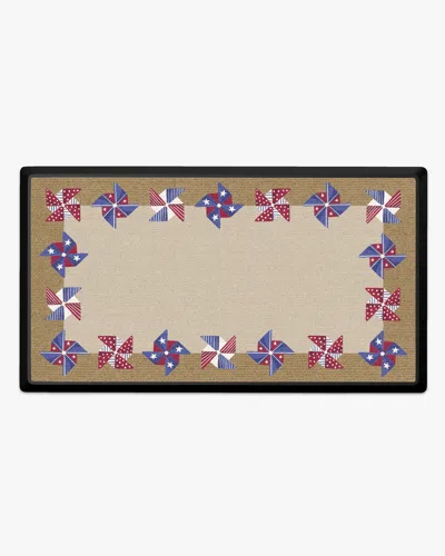 Ruggable Patriotic Pinwheels Multicolor Large Doormat