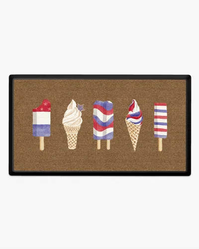 Ruggable Patriotic Popsicles Large Doormat In Multi