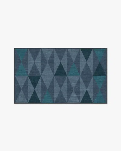 Ruggable Pennant Blue Flatwoven Rug By Jonathan Adler