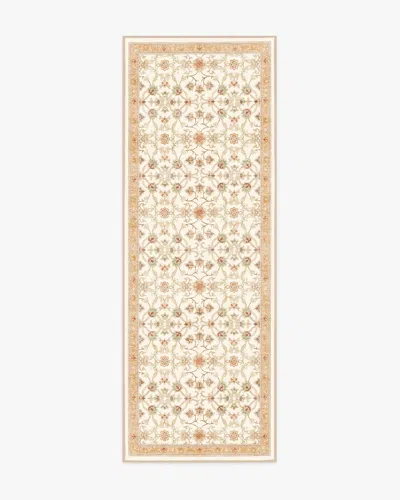 Ruggable Persian Scroll Cream Flatwoven Rug By Morris & Co. In Neutral