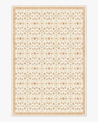 Ruggable Persian Scroll Cream Flatwoven Rug By Morris & Co. In Neutral