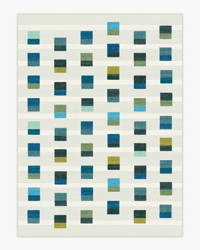 Ruggable Pezzo Teal Flatwoven Rug In Multi