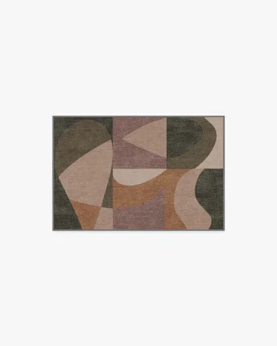 Ruggable Philippe Olive & Mauve Flatwoven Rug By Jonathan Adler In Brown