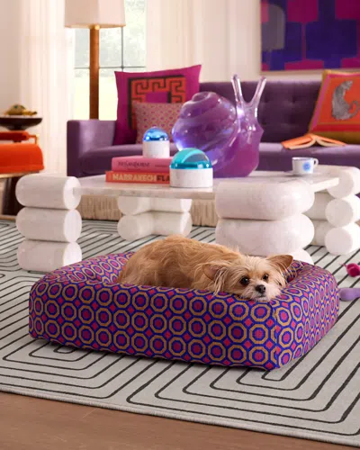 Ruggable Piccadilly Fuchsia Woven Bolster Pet Bed By Jonathan Adler In Pink