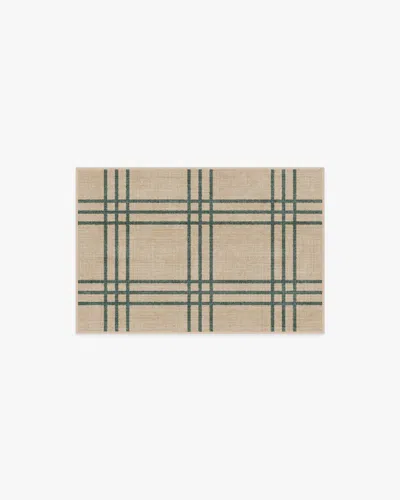 Ruggable Pierre Olive & Natural Flatwoven Rug In Animal Print
