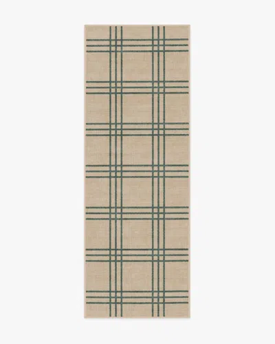 Ruggable Pierre Olive & Natural Flatwoven Rug In Black