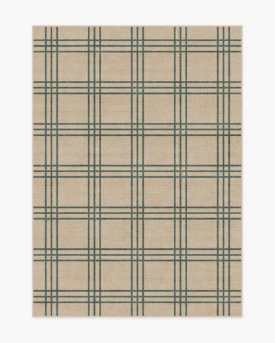 Ruggable Pierre Olive & Natural Flatwoven Rug In Black