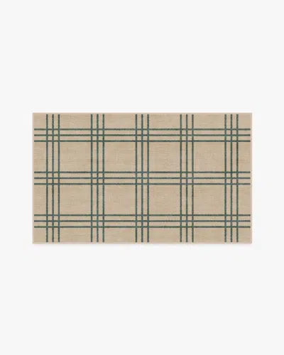 Ruggable Pierre Olive & Natural Flatwoven Rug In Animal Print