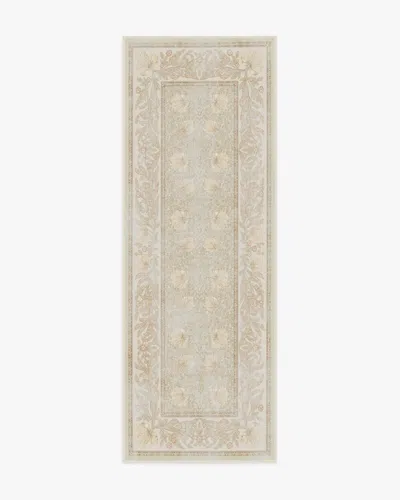 Ruggable Pimpernel Vintage Blush Flatwoven Rug By Morris & Co. In White