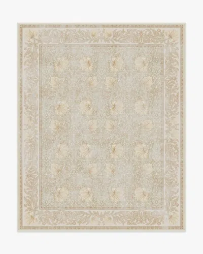 Ruggable Pimpernel Vintage Blush Flatwoven Rug By Morris & Co. In White