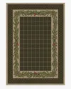 Ruggable Pine Border Dark Olive Flatwoven Rug In Green