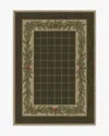 Ruggable Pine Border Dark Olive Flatwoven Rug In Green