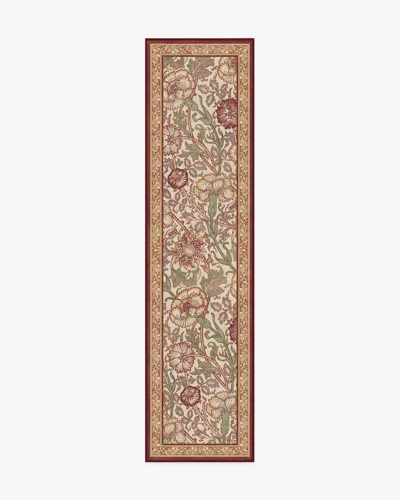Ruggable Pink & Rose Burgundy Flatwoven Rug By Morris & Co. In Brown