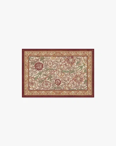 Ruggable Pink & Rose Burgundy Flatwoven Rug By Morris & Co. In Brown
