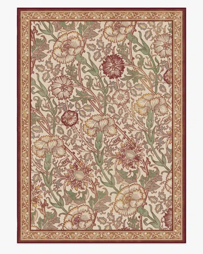 Ruggable Pink & Rose Burgundy Flatwoven Rug By Morris & Co. In Multi