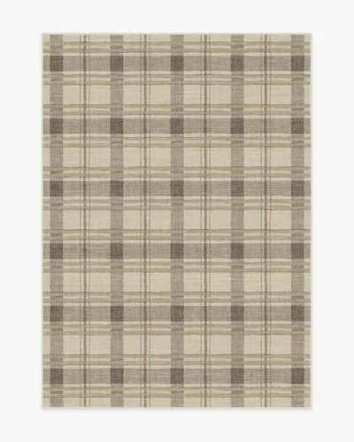 Ruggable Piper Plaid Neutral Flatwoven Rug In Brown