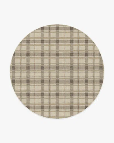 Ruggable Piper Plaid Neutral Flatwoven Rug In Brown