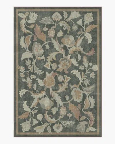 Ruggable Plume Charcoal Flatwoven Rug In Green