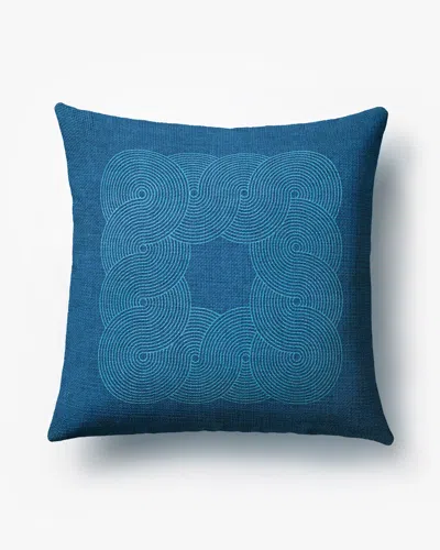 Ruggable Pompidou Blue Woven Throw Pillow By Jonathan Adler