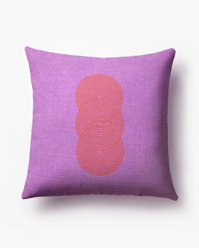 Ruggable Pompidou Lavender & Red Woven Throw Pillow By Jonathan Adler