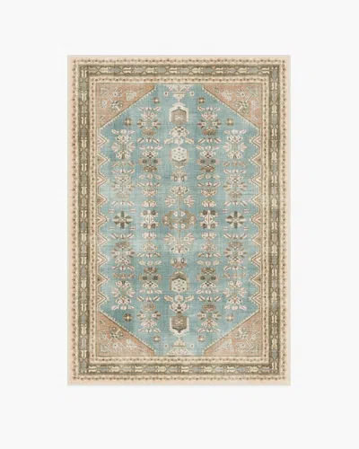 Ruggable Pradera Blue & Terracotta Flatwoven Rug