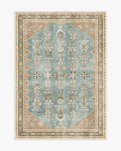 Ruggable Pradera Blue & Terracotta Flatwoven Rug