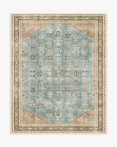 Ruggable Pradera Blue & Terracotta Flatwoven Rug