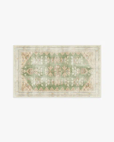 Ruggable Pradera Olive & Sand Flatwoven Rug In Green