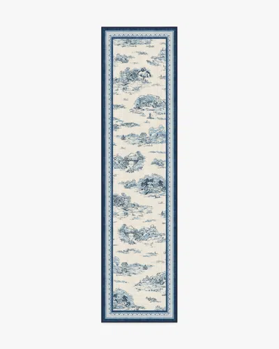 Ruggable Provence Toile Delft Blue Flatwoven Rug