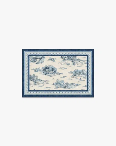 Ruggable Provence Toile Delft Blue Flatwoven Rug