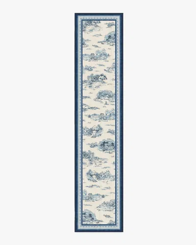Ruggable Provence Toile Delft Blue Flatwoven Rug