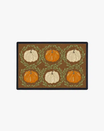 Ruggable Pumpkin Harvest Washable Doormat In Brown