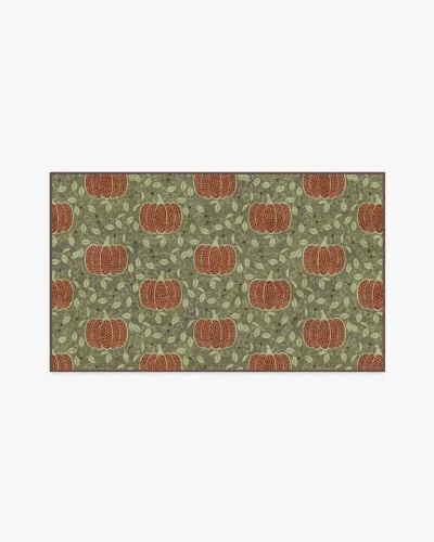Ruggable Pumpkin Patch Green Flatwoven Rug In Gray