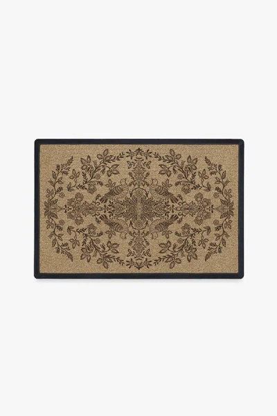 Ruggable Pure Dove & Rose Dark Wood Doormat By Morris & Co. In Animal Print