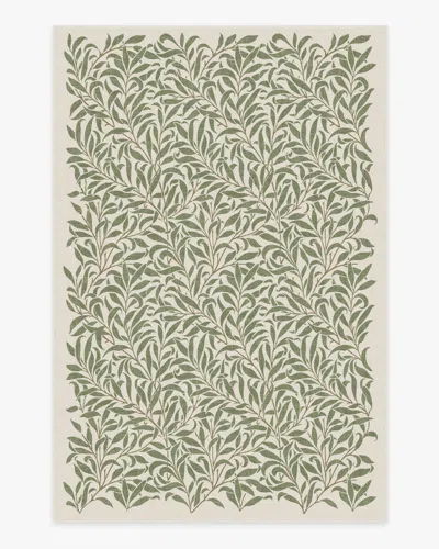 Ruggable Pure Willow Boughs Green Flatwoven Rug By Morris & Co.