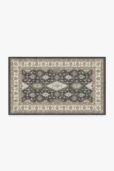 Ruggable Ranier Dark Wood Outdoor Rug In Black