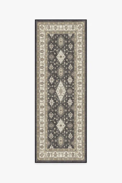 Ruggable Ranier Dark Wood Outdoor Rug In Black