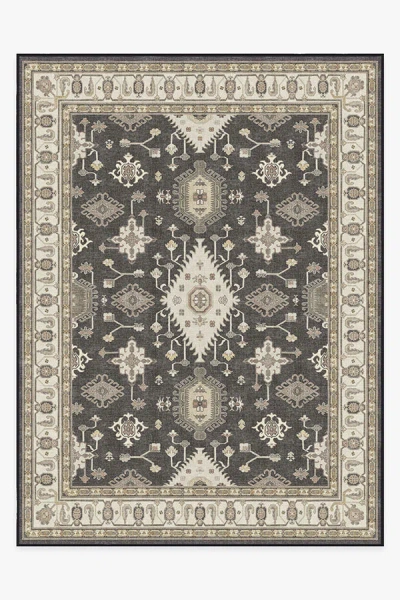 Ruggable Ranier Dark Wood Outdoor Rug In Black