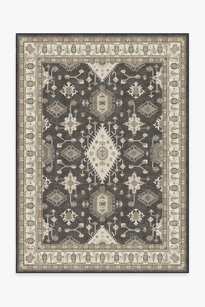 Ruggable Ranier Dark Wood Outdoor Rug In Black