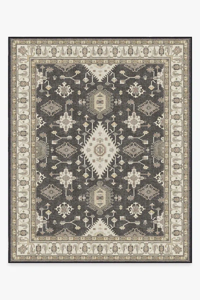 Ruggable Ranier Dark Wood Outdoor Rug In Black