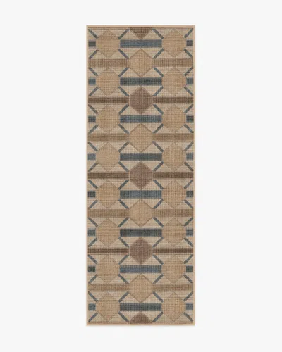 Ruggable Reed Slate Blue & Natural Re-jute Rug In Multi